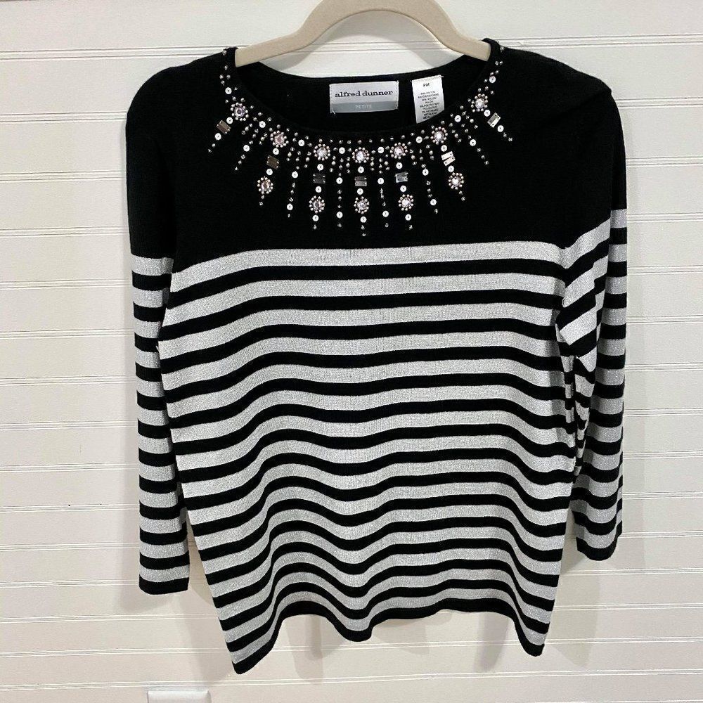 Alfred Dunner Black & Silver Sweater
